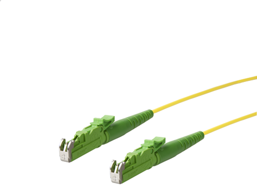 UCS Patchkabel OS2, E2000/APC-E2000/APC, simplex, 2mm, geel, 0,5m