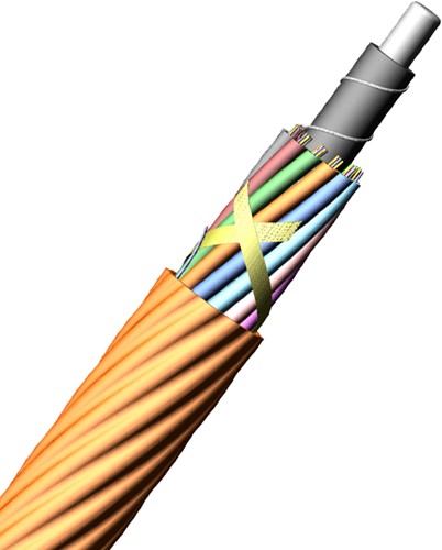 UCS Glasvezelkabel, A-DQ(ZN)2Y, 144v, (6x24) OS2, oranje, 6.0mm