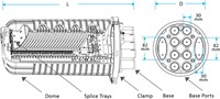 Commscope Dome closure BD8, heat schrink, 8 poorts, incl. testventiel-2