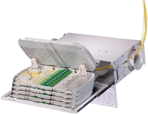 Commscope FIST-GPS2-glasvezellade 19" 3HE t.b.v. 6 GPST-patch- / splice-trays grijs