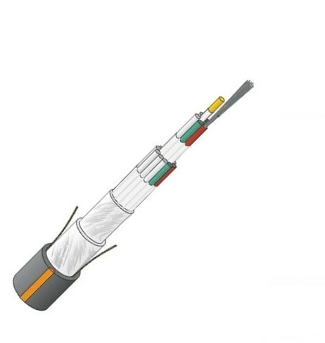Datwyler Glasvezelkabel FO outdoor, wbGGT Small HP / A-DQ(ZN)B2Y, OS2, 432v (18x24) Fca, zwart