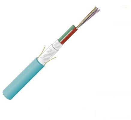 Datwyler Glasvezelkabel FO indoor 24v OM3 B2ca, ZGGFR / J-B(ZN)BH, (2x12) turquoise.