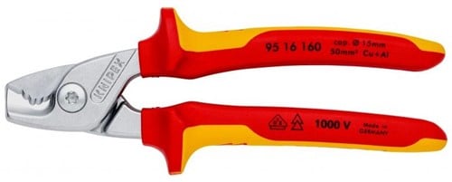 KNIPEX StepCut, Kabelscharen met getrapte snijrand