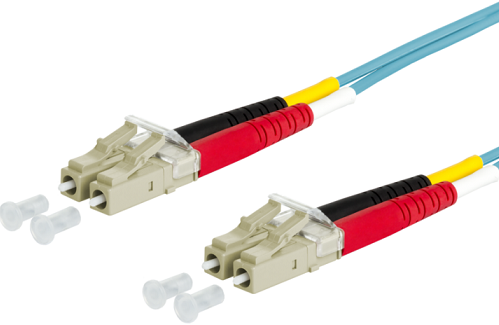 UCS Patchkabel OM3, LC/UPC-LC/UPC, duplex, 3mm, turquoise, 15m OP=OP