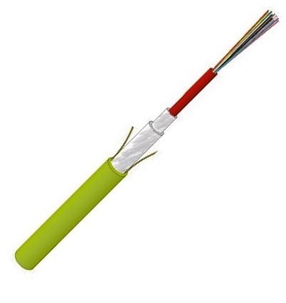 Datwyler Glasvezelkabel FO universal, DLTS ZGGFR / U-BQ(ZN)BH, OM5, limoen groen (kies uw uitvoering)