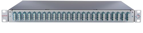 Datwyler prefab FO lade OV-S, 1HE, 24xLCQ, OM3, Ral9005 zwart verticaal (excl. lasbeschermers)