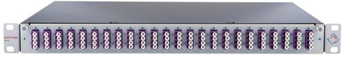 Datwyler prefab FO lade OV-S, 1HE, 12xLCQ, OM4, Ral7035 grijs hoekig (excl. lasbeschermers)