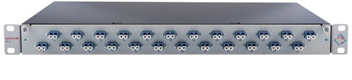 Datwyler prefab FO lade OV-S, 1HE, 24xLCD, OS2, Ral7035 grijs offset horizontaal (incl. lasbeschermers)
