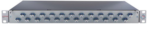 Datwyler prefab FO lade OV-S, 1HE, 24xLCD, OM4, Ral7035 zwart verticaal (incl. lasbeschermers)