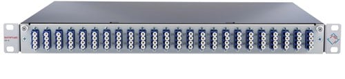 Datwyler prefab FO lade OV-S, 1HE, 12xLCQ, OS2, Ral9005 zwart hoekig (excl. lasbeschermers)
