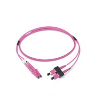 Datwyler Patchkabel OM4, LC/PC-SC/PC, duplex, violet, 3m