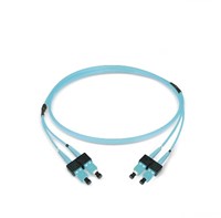 Datwyler Patchkabel OM3, SC/PC-SC/PC, duplex, turquoise, 10m