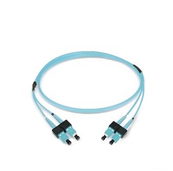 Datwyler Patchkabel OM3, SC/PC-SC/PC, duplex, turquoise (Kies lengte)