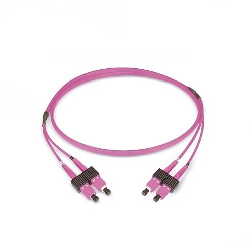 Datwyler Patchkabel OM4, SC/PC-SC/PC, duplex, violet, 1m