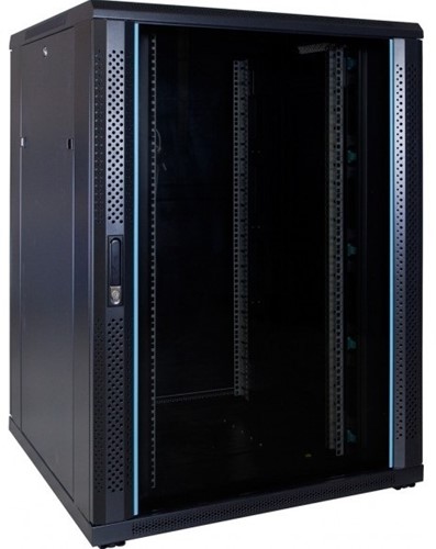 UCS netwerkkast 22HE, B800 D800, glazen deur, zwart