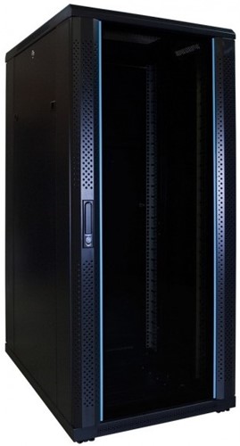 UCS netwerkkast 27HE, B600 D800, glazen deur, zwart