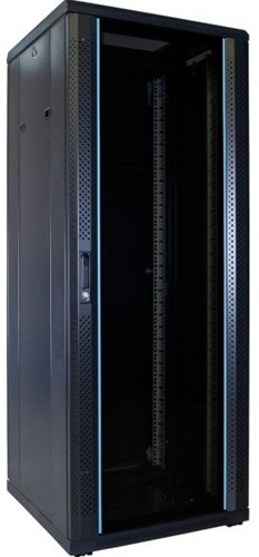 UCS netwerkkast 32HE, B600 D600, glazen deur, zwart