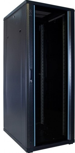 UCS netwerkkast 32HE, B600 D800, glazen deur, zwart