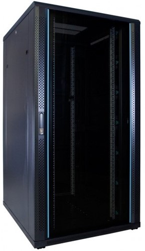 UCS netwerkkast 32HE, B800 D1000, glazen deur, zwart