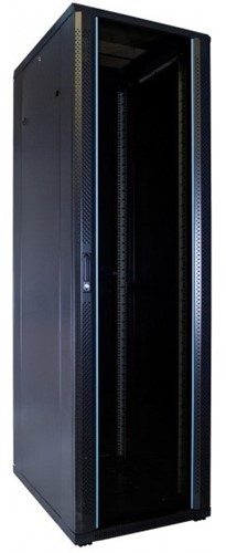 UCS netwerkkast 42HE, B600 D800, glazen deur, zwart