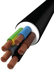RV-K 3G6 mm²  Installatiekabel KEMA KEUR Eca zwart