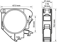 Datwyler DIN rail adapter, IP20, tbv Keystone, kunststof.-3