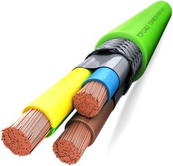 Z1C4Z1-K (AS) 3G2,5 mm² Halogeen vrije XLPE Powercable Cca groen