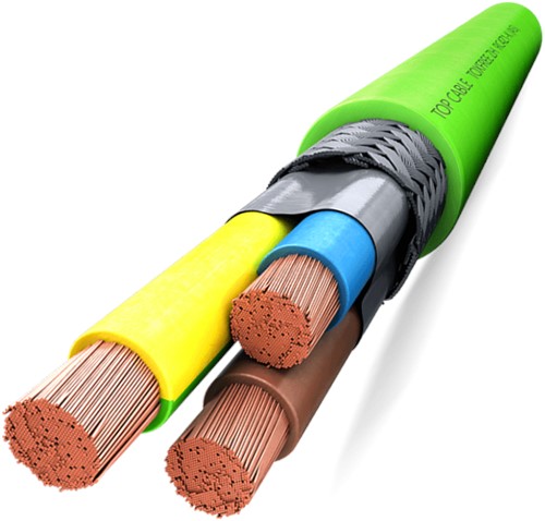 Z1C4Z1-K (AS) 3x10 mm² Halogeen vrije XLPE Powercable Cca groen