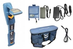 Radiodetection RD8200G ontvanger met Li-Ion accu, net- en autolader en draagtas.