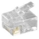 UCS modular plug RJ12 soepel plat 100 stuk(s)