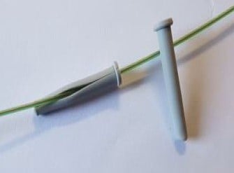 Rubberstop Deelbaar Grijs, geschikt voor tube 3,5mm /  2v kabel - 1,3mm  (500 stuks)