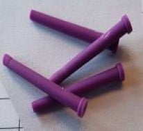 Rubberstop Violet, geschikt voor tube 2,1mm /  2v-4v kabel - 0,8mm  (500 stuks)
