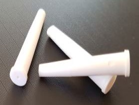 Rubberstop Wit, geschikt voor tube 4,0mm /  2v-4v kabel - 0,8mm  (500 stuks)