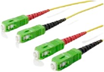 UCS Patchkabel OS2, SC/APC-SC/APC, duplex, 2mm, geel (Kies lengte)