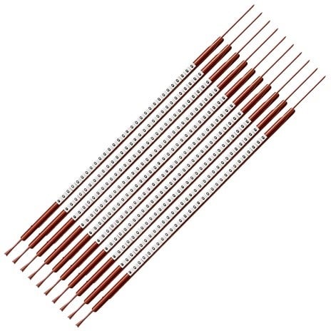 C-marker nr. 0, t/m nr.9  zwart op wit, diameter, 1,0-1,3mm 300 stuk(s)