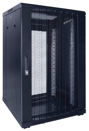 UCS Serverkast 18HE, B600 D600, geperforeerde deuren, zwart
