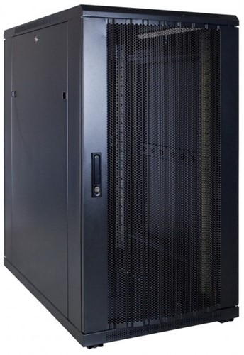 UCS Serverkast 22HE, B600 D1000, geperforeerde deuren, zwart
