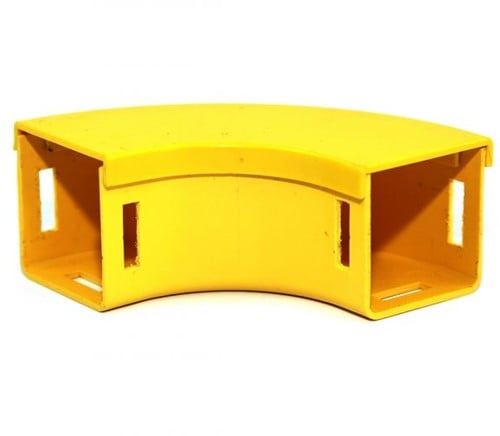 Warren en Brown wandgoot 90° bocht (horizontaal) 30mm met deksel  Op = Op