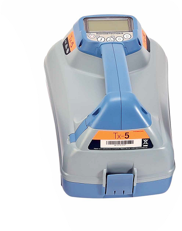 Radiodetection RD7200 systeem met RD7200 ontvanger, Tx5 zender en draagtas.-2