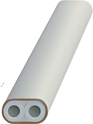 UCS LSHF subduct system 2 x 14/10mm, B-s2, d0, wit. (volle haspel 500m)
