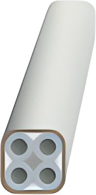 UCS LSHF subduct system 4 x 7/5,5mm, B2ca, wit. (volle haspel 1000m)
