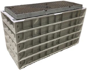 UCS Handhole 1220x450x750mm (inw.) D400 gietijzeren deksel met slot