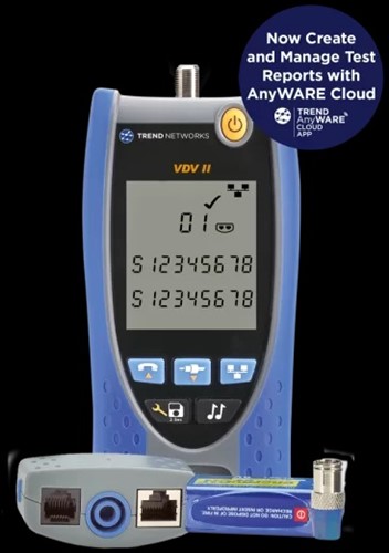 TREND Networks kabeltester VDV II met AnyWare cloudsoftware