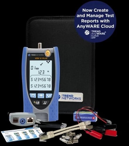 TREND Networks kabeltester VDV II Plus met AnyWare cloudsoftware