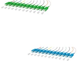 Datwyler Pigtailset OS2, SC, 12 stuk(s), L=2m. (Kies uw type)
