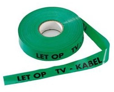 Waarschuwingslint groen (tv kabel) 250m